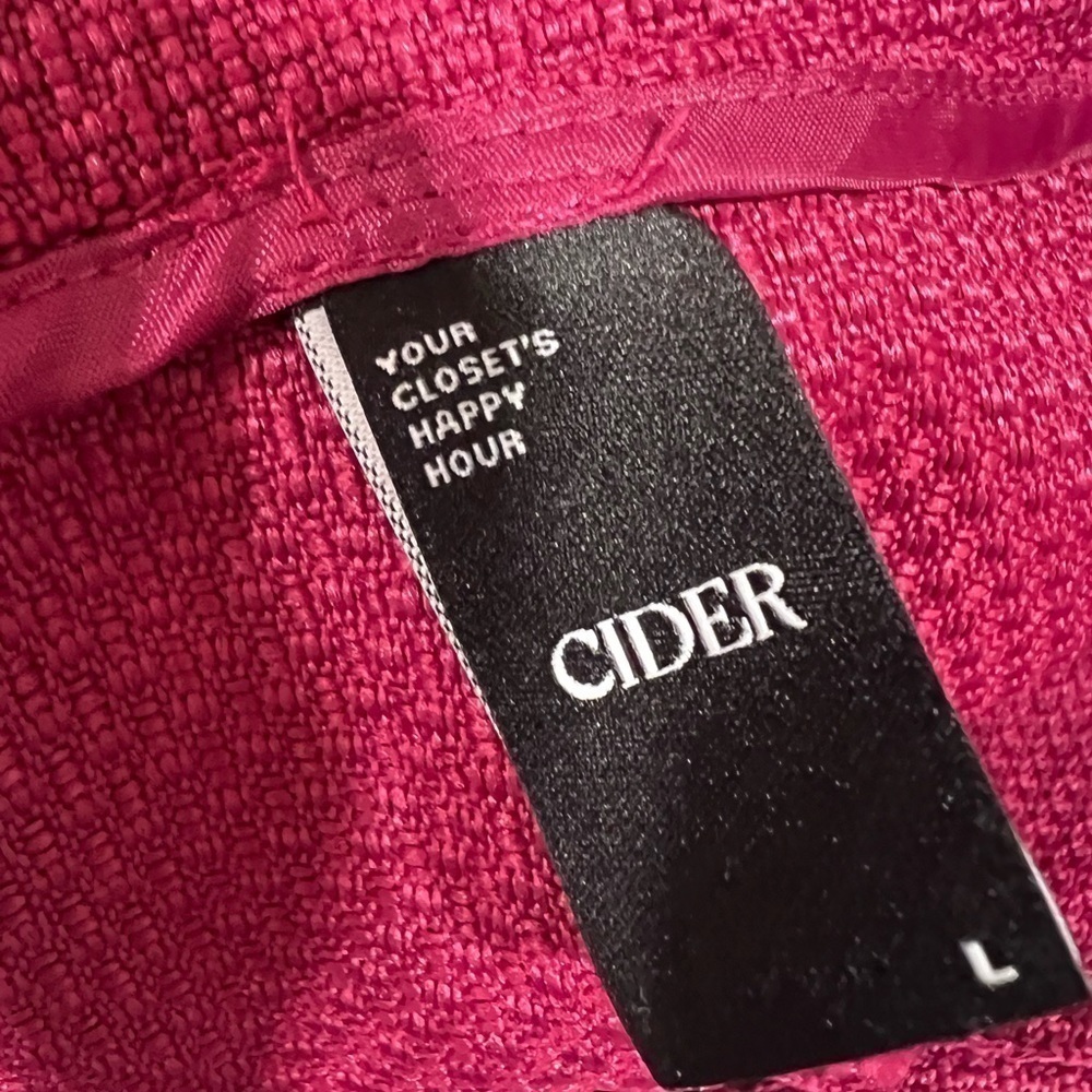 CIDER High Waist Wide Leg Tweed Purple Trouser Pants Sz L - Picture 7 of 7